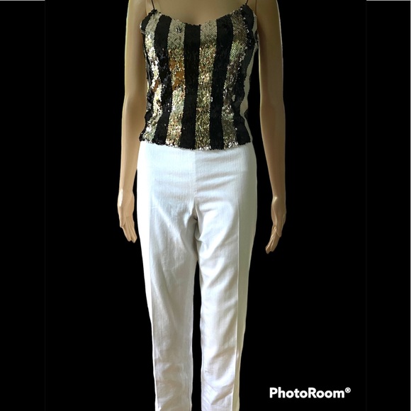 St. John White resort cropped pants size 4 - Picture 11 of 14
